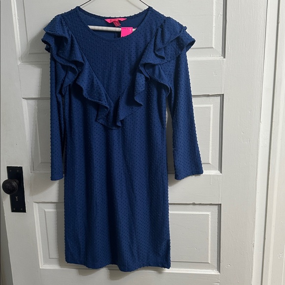 Lilly Pulitzer Textured Blue Dress - Picture 1 of 6